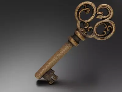 Brass key 3D print model
