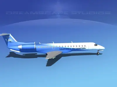 Embraer ERJ-145 California Air Charter 3D model