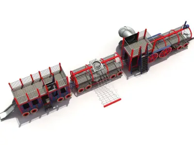 Kids outdoor commercial play structure 3D model 3D model