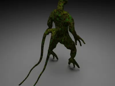 Alien Reptile 1 - Material b Free low-poly 3D model