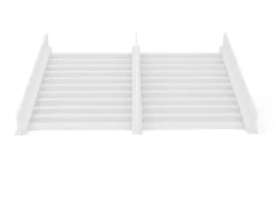 Stairs Straight Double Low-poly 3D model