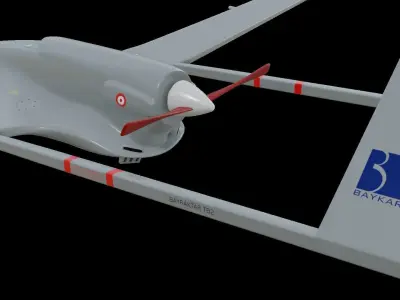 Bayraktar TB2 Low-poly 3D model