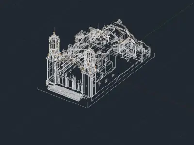 Catedral Basilica de Nuestra Senora de La Paz Low-poly 3D model
