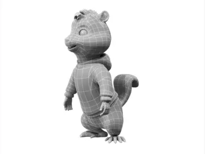 Chipmunk base mesh 3d model 3D model
