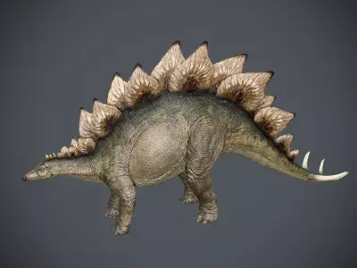 Stegosaurus- Maya Low-poly 3D model