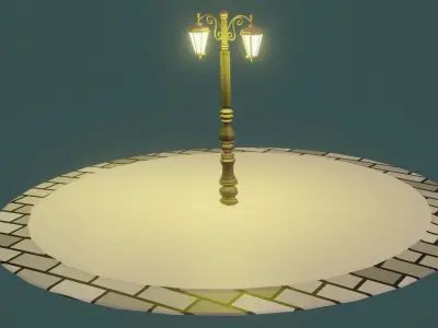 Street Light Low-poly 3D model