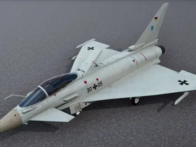 Eurofighter Typhoon - Fighter Jet Low-poly 3D model