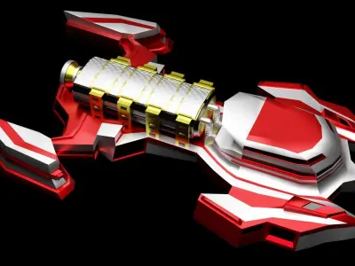 Space ship sci-fi 3d models low-poly 3D model