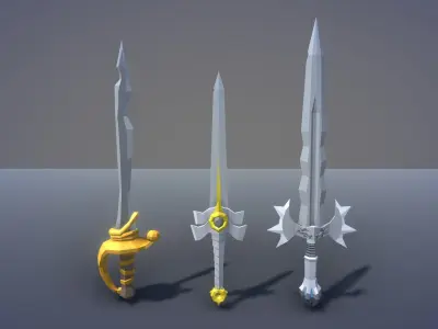 Free Low Poly Swords Free low-poly 3D model