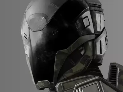 Sci-Fi Helmet 3D model low-poly 3d model Low-poly 3D model purchase