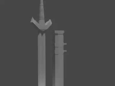 Cartoon Sword Free 3D model
