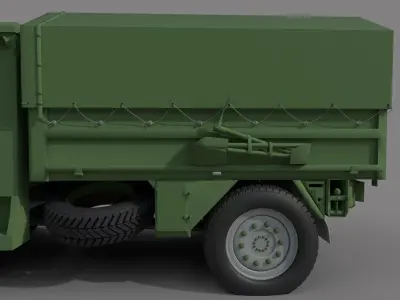 BMC 185 military Truck Low-poly 3D model