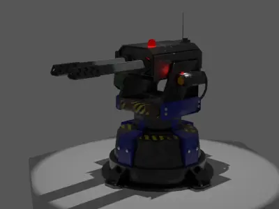 High Quality Detailed Battle Turret 3D model