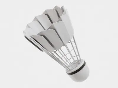 Badminton Shuttlecock Low-poly 3D model
