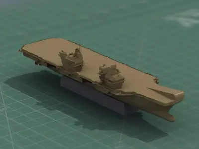 HMS Prince of Wales Aircraft Carrier 3D Print STL Model 3D print model