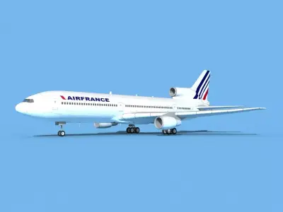 Lockheed L-1011 TriStar Air France 3D model