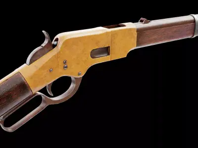 Winchester 1866 Low-poly 3D model