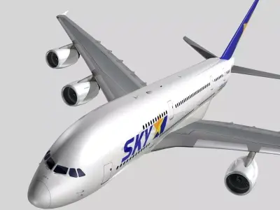 Airbus A-380 Skymark Airlines 3D model
