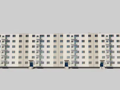 Eastern European Building 016 Low-poly 3D model