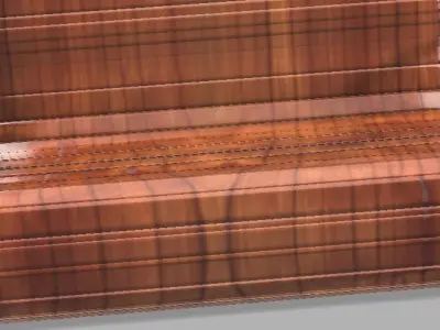 BENCH rattan chair 3D model
