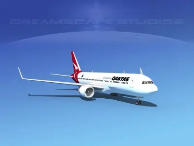 Boeing 767-300 Qantas 3D model