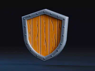 Low poly - Stylized Game Items - Shield Low-poly 3D model