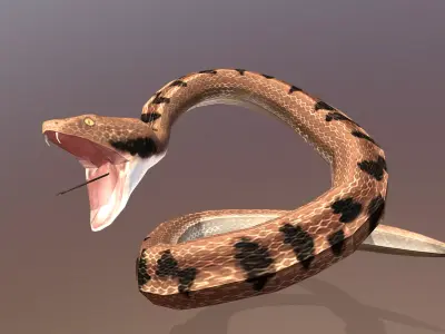 Sand Snake Attack Anihilation Animation 3D model