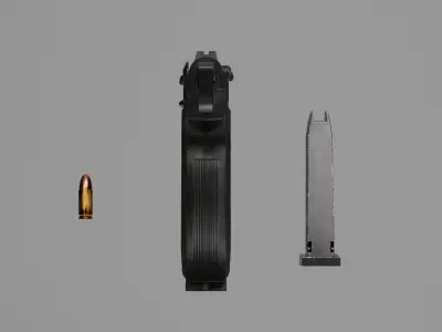 Beretta M9A1 92FS Low-poly 3D model