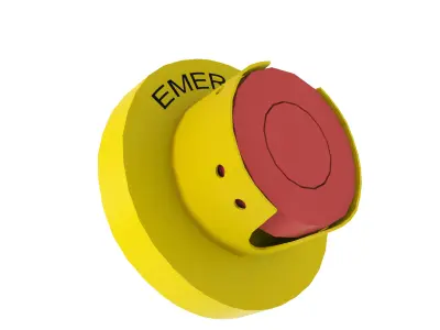 Emergency Button Low-poly 3D model