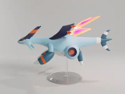 PALWORLD JETDRAGON FIGURE - JET DRAGON PARTS SEPARATED 3D print model