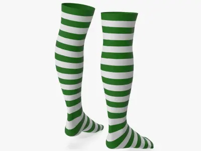 Striped Socks 3D model