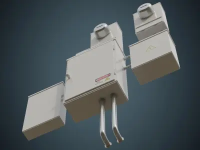 Utility Box 2A Low-poly 3D model