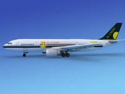 Airbus A300 Air Scandic 3D model