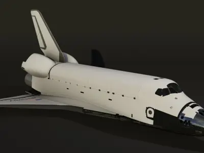 Space Shuttle Discovery Low-poly 3D model