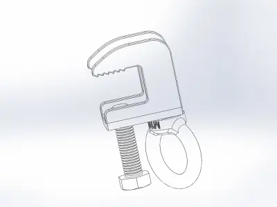 Beam clamp with eyebolt 3D model