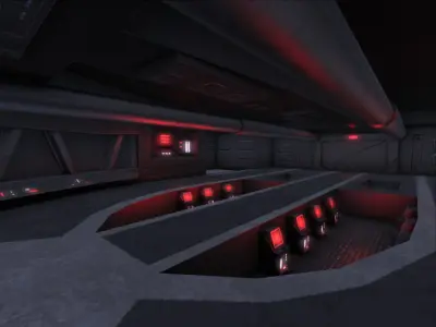 Star Destroyer Bridge Interior Low-poly 3D model