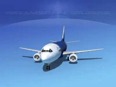 Boeing 737-300 Crystal 3D model