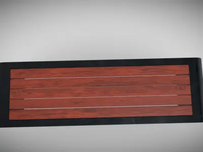 Metal Bench  Low-poly 3D model