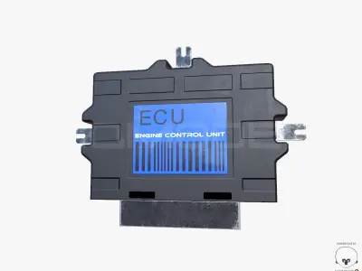 ECU Engine Control Unit PBR Low-poly 3D model