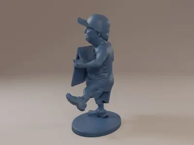 Donald Trump with book 3D print model