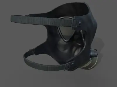 Gas mask helmet 3d model military  Low-poly 3D model