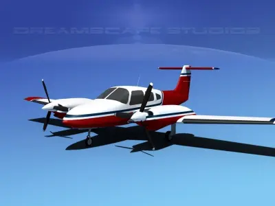Piper PA-44-180T Turbo Seminole V03 3D model