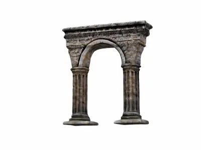 Marbled Elegance A Classic Stone Archway 3D Model 3D model