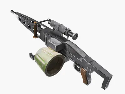 Old Machine Gun 3D model