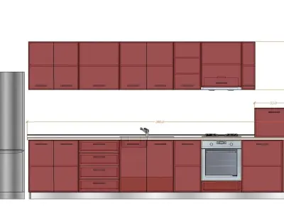 Kitchen Cosmin Free 3D model