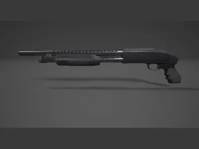 Mossberg Shotgun - PBR Weapon and Game Ready Low-poly 3D model