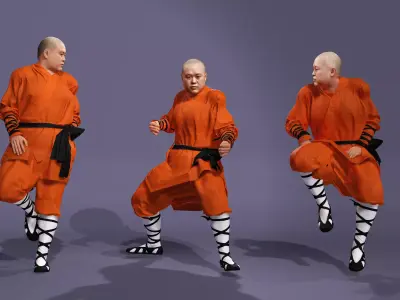 Realistic Eastern Monk Shi Yongxin the Abbot of Shaolin Temple 3D model