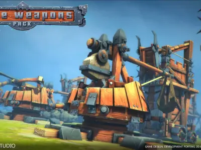 Siege Weapons Pack Low Poly Low-poly 3D model