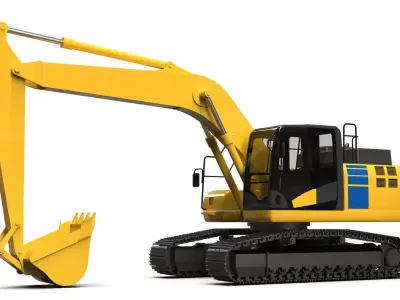 PC220LC-10 Hydraulic Crawler Excavator 3D model