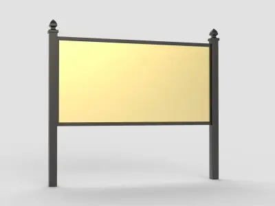 Outdoor Business Sign 3D model